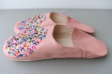 画像4: バブーシュ・スパンコール（ピンク×カラフル）24〜25センチ　メール便可・ラッピング無料 (4)