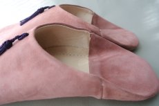 画像5: バブーシュ｜スウェード・タッセル＜レディース＞（くすみピンク×紫）24〜25センチ ラッピング無料 (5)