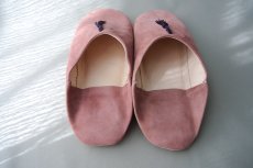 画像6: バブーシュ｜スウェード・タッセル＜レディース＞（くすみピンク×紫）24〜25センチ ラッピング無料 (6)