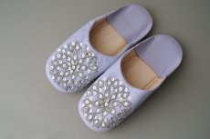 画像2: バブーシュ・スパンコール （薄紫）23〜24センチ 【ちょっと訳あり】 (2)