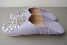 画像4: バブーシュ・スパンコール （薄紫）23〜24センチ 【ちょっと訳あり】 (4)