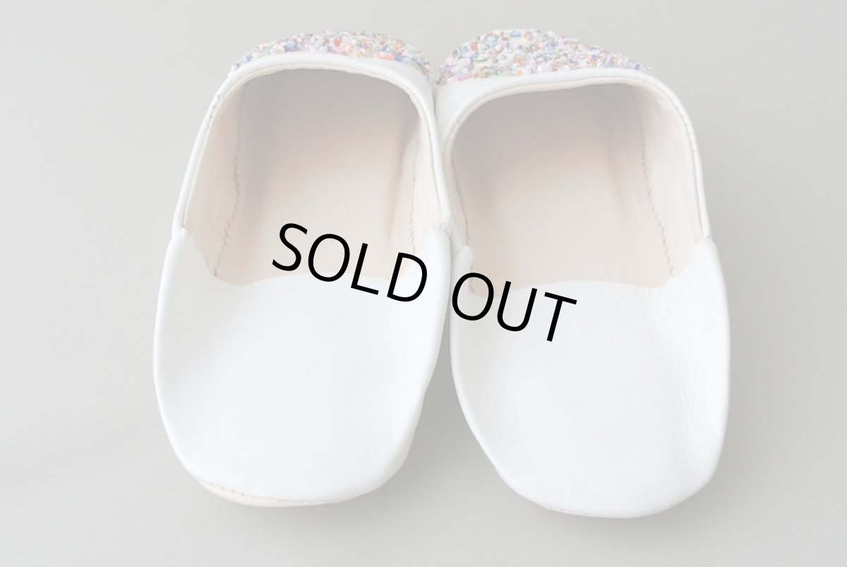 画像6: バブーシュ・スパンコール（白×カラフル）24〜25センチ　メール便可・ラッピング無料 (6)