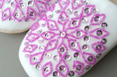 画像3: バブーシュ・スパンコール （白×ピンク）24〜25センチ 【ちょっと訳あり】 (3)