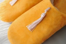 画像3: バブーシュ｜スウェード・タッセル＜レディース＞（イエロー×アイボリー）23〜24センチ ラッピング無料 (3)