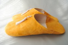 画像4: バブーシュ｜スウェード・タッセル＜レディース＞（イエロー×アイボリー）23〜24センチ ラッピング無料 (4)