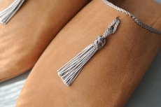 画像3: 外履きバブーシュ｜レディース・スウェード タッセル （ライトブラウン×グレージュ）24〜25センチ ラッピング無料・メール便可 (3)