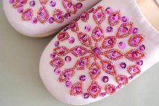 画像3: バブーシュ・スパンコール（薄紫×赤紫）22〜25センチ　メール便可・ラッピング無料 (3)