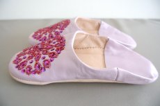 画像4: バブーシュ・スパンコール（薄紫×赤紫）22〜25センチ　メール便可・ラッピング無料 (4)