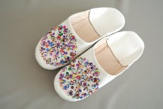 画像2: バブーシュ・スパンコール（白×カラフル）22〜25センチ　メール便可・ラッピング無料 (2)