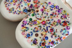 画像3: バブーシュ・スパンコール（白×カラフル）22〜25センチ　メール便可・ラッピング無料 (3)