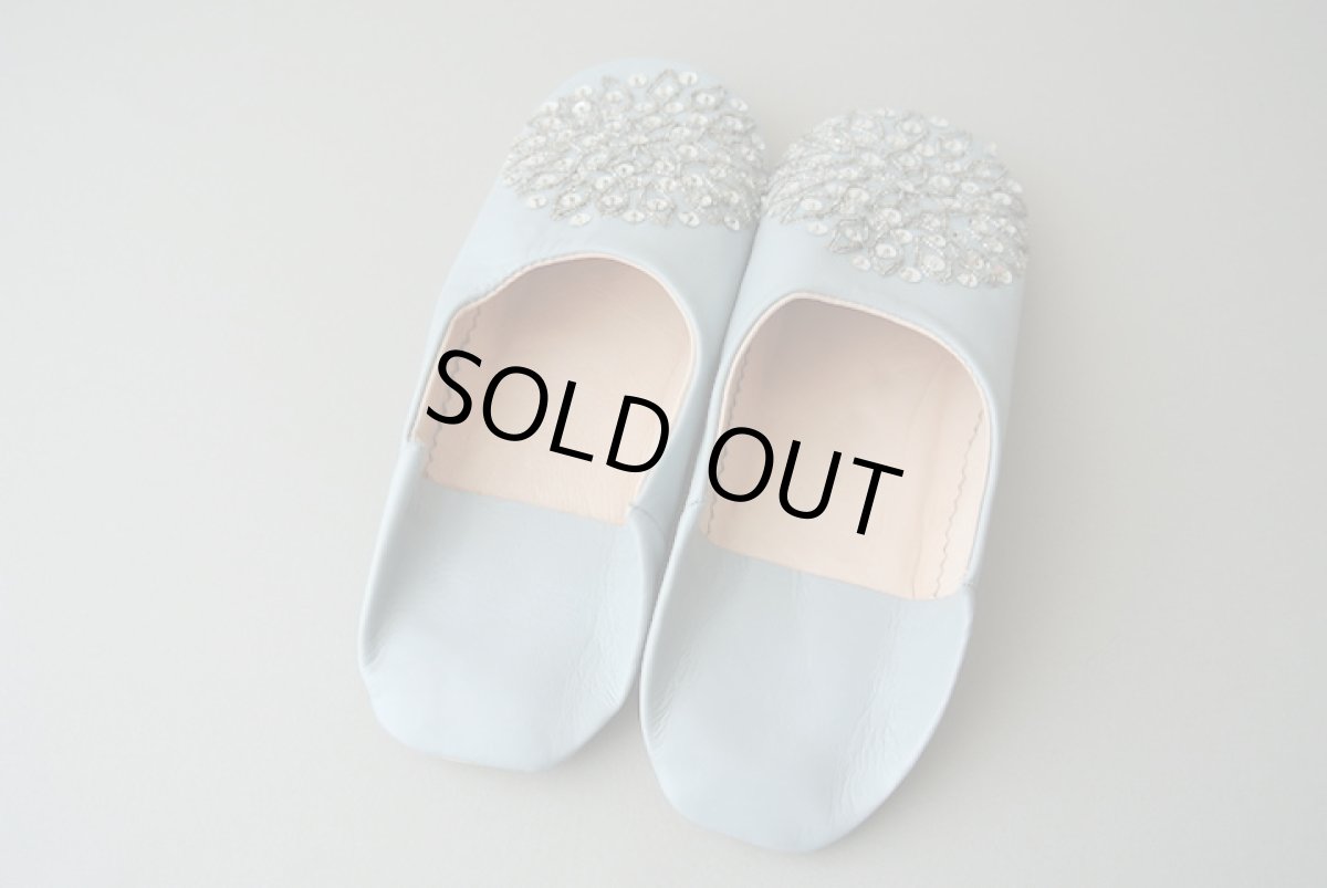 画像6: バブーシュ・スパンコール(ライトグレー×シルバー)メール便可・ラッピング無料 (6)