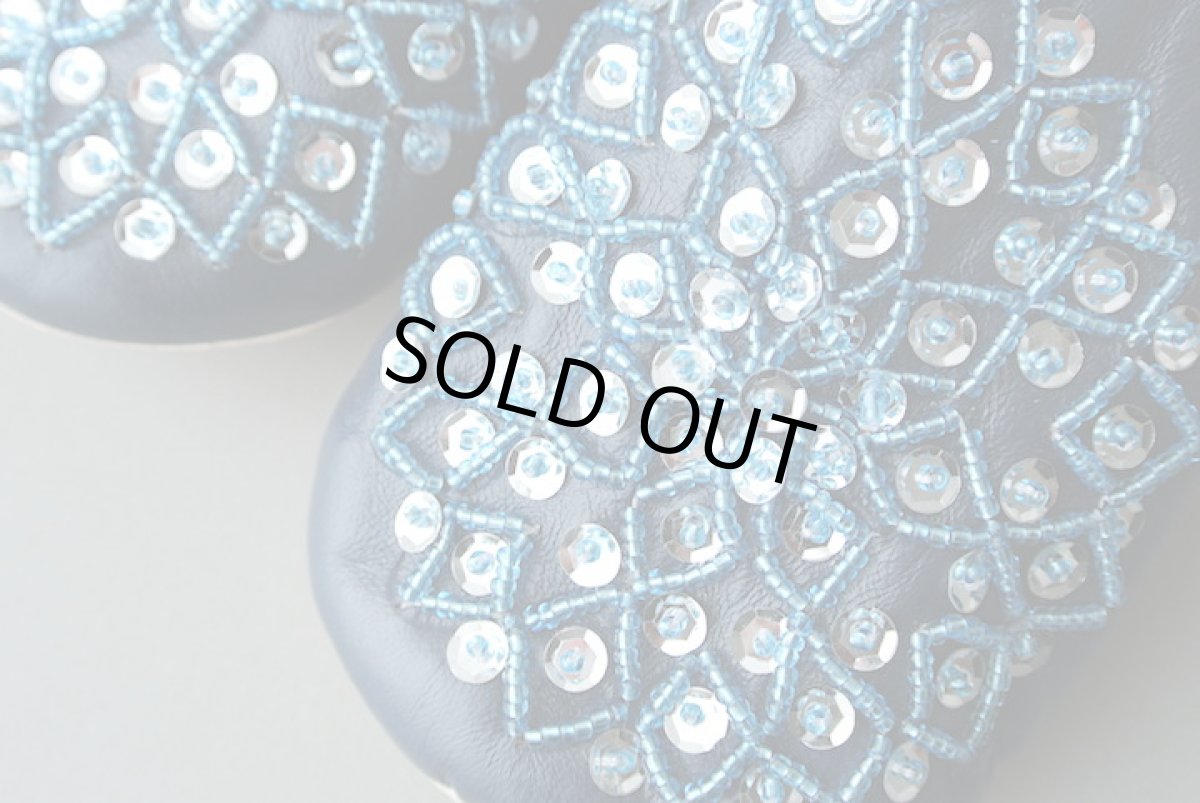 画像3: バブーシュ・スパンコール （ネイビー×シルバー）メール便可・ラッピング無料 (3)