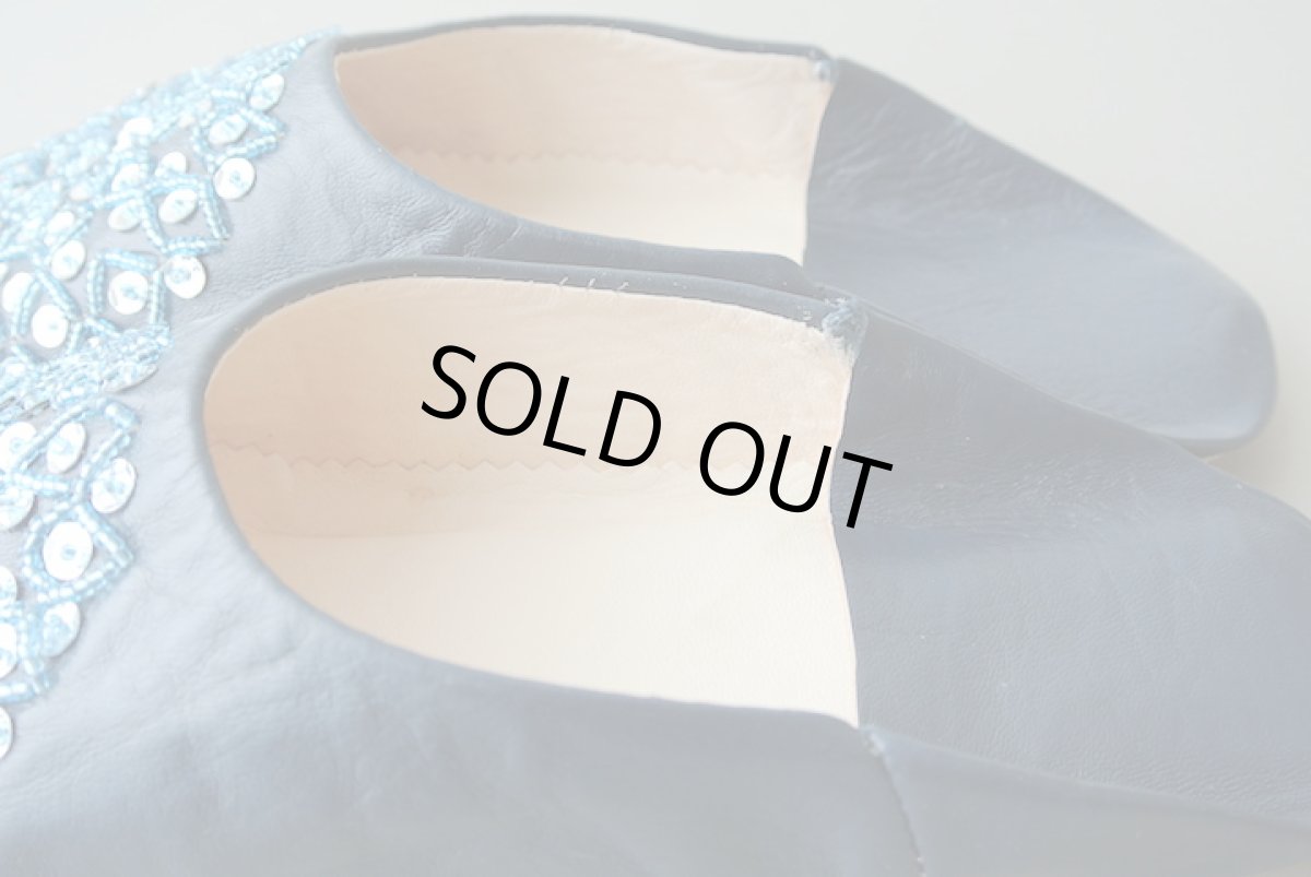 画像5: バブーシュ・スパンコール （ネイビー×シルバー）メール便可・ラッピング無料 (5)