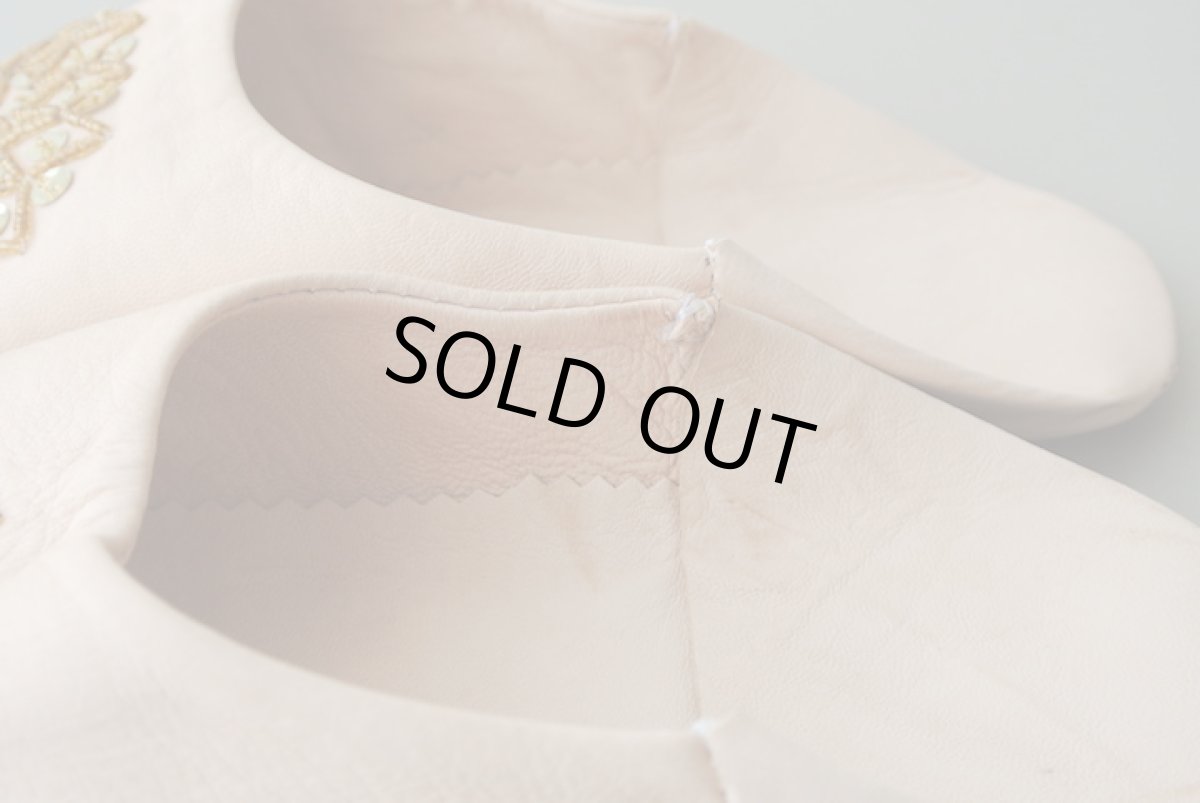 画像5: バブーシュ・スパンコール（ ヌメ革×ゴールド） メール便可・ラッピング無料 (5)