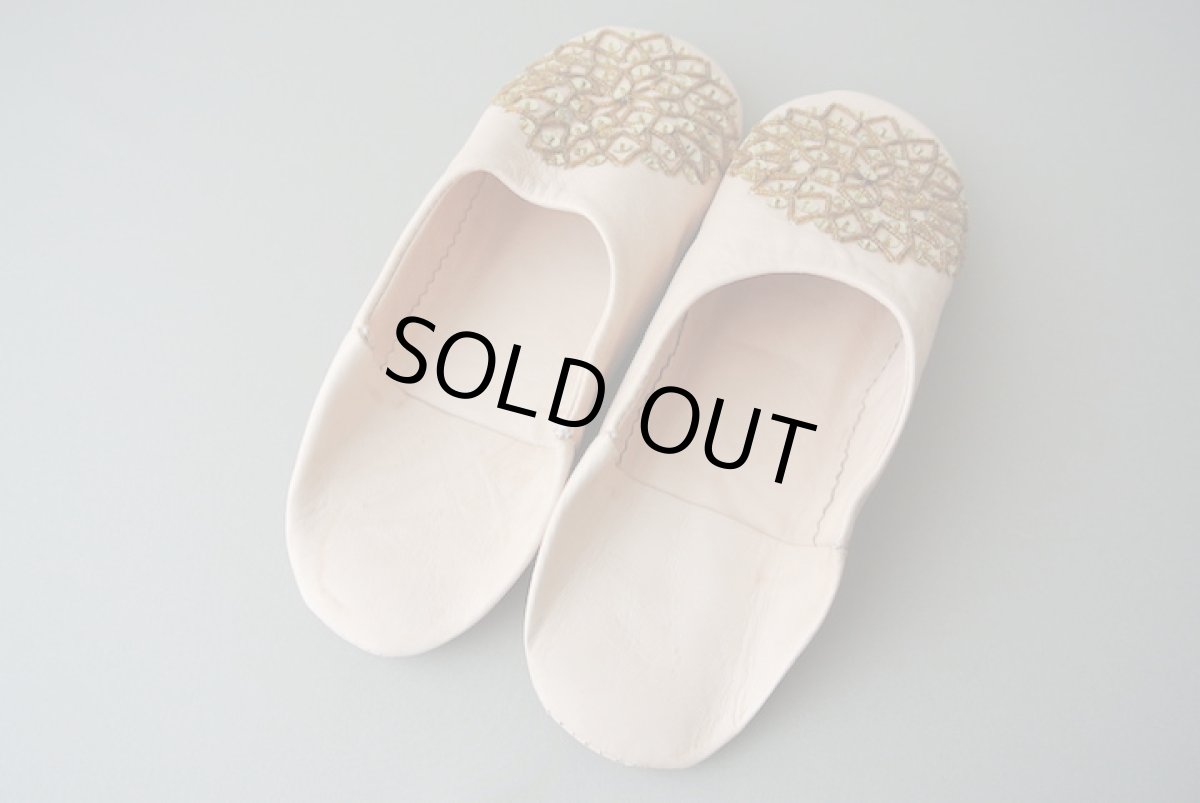 画像6: バブーシュ・スパンコール（ ヌメ革×ゴールド） メール便可・ラッピング無料 (6)