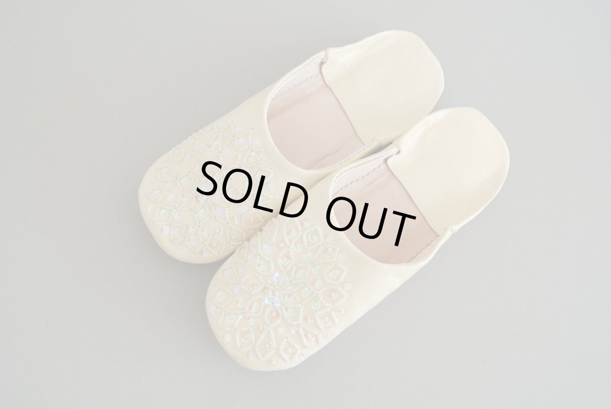 画像2: バブーシュ・スパンコール（クリーム ）メール便可・ラッピング無料 (2)