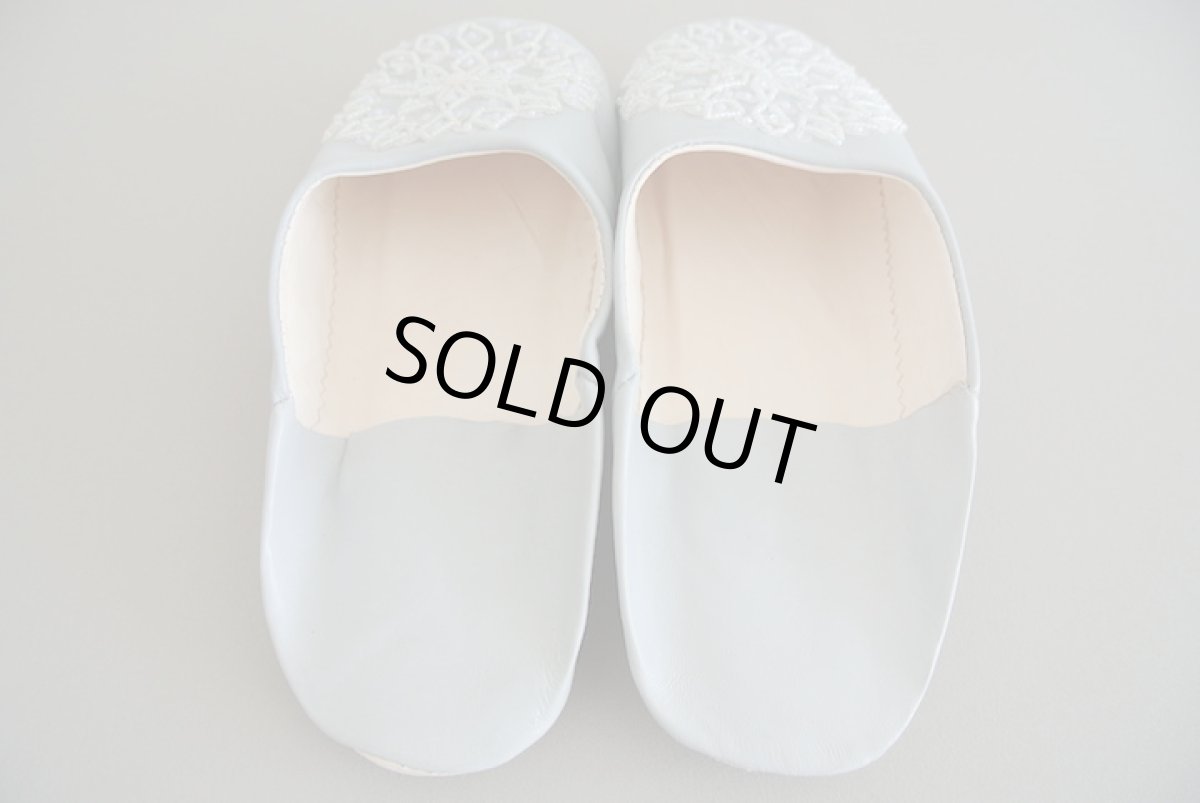 画像6: バブーシュ・スパンコール（ライトグレー×オーロラ）24〜25センチ　メール便可・ラッピング無料 (6)