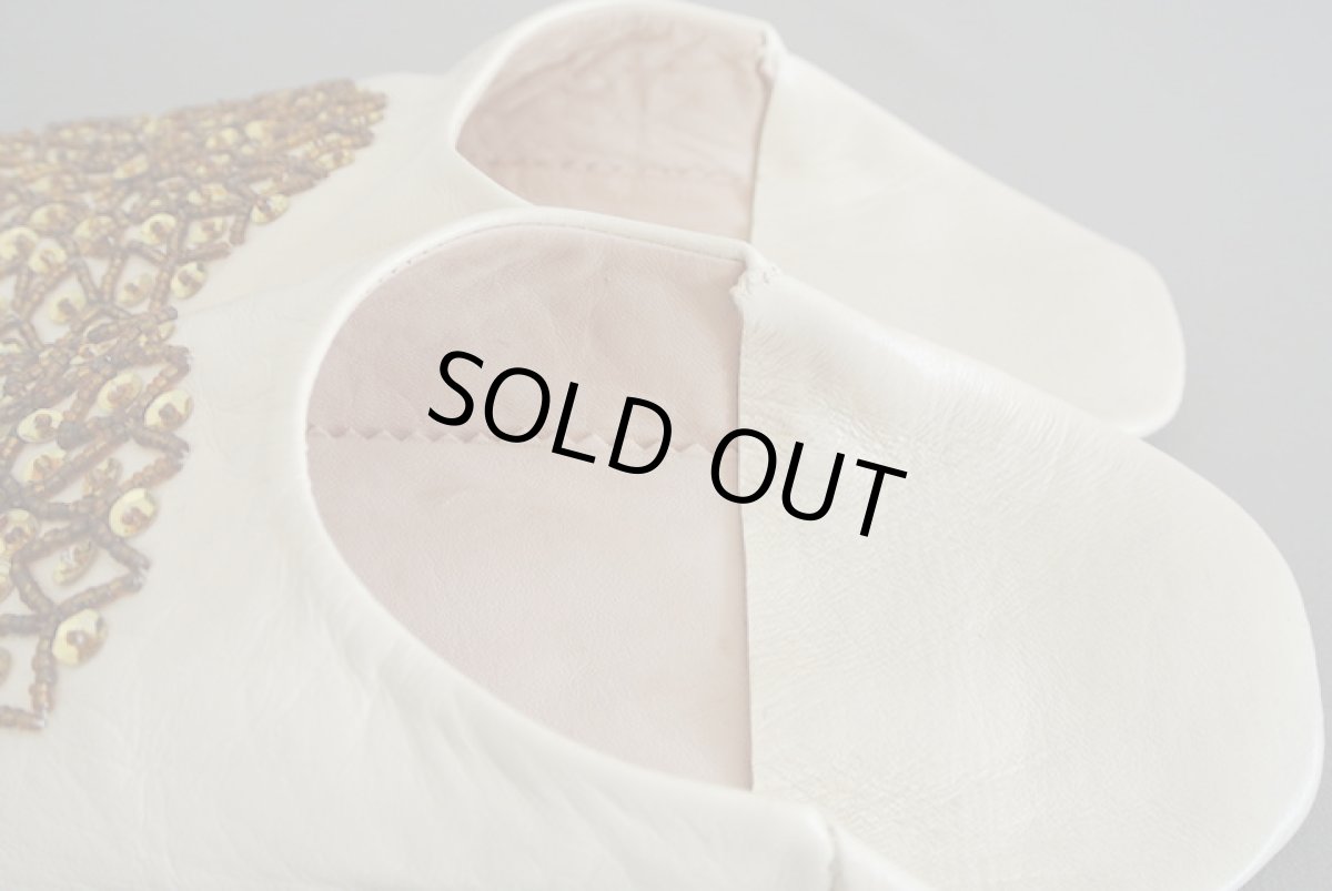 画像5: バブーシュ・スパンコール（アイボリー× ゴールド）メール便可・ラッピング無料 (5)