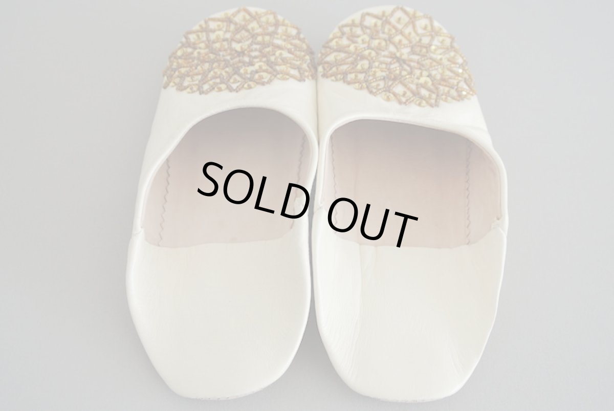 画像6: バブーシュ・スパンコール（アイボリー× ゴールド）メール便可・ラッピング無料 (6)