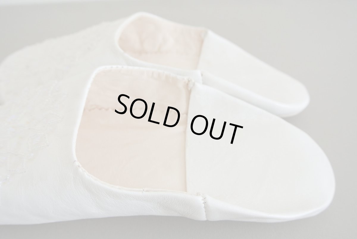 画像5: バブーシュ・スパンコール（白×オーロラ）24〜25センチ　メール便可・ラッピング無料 (5)