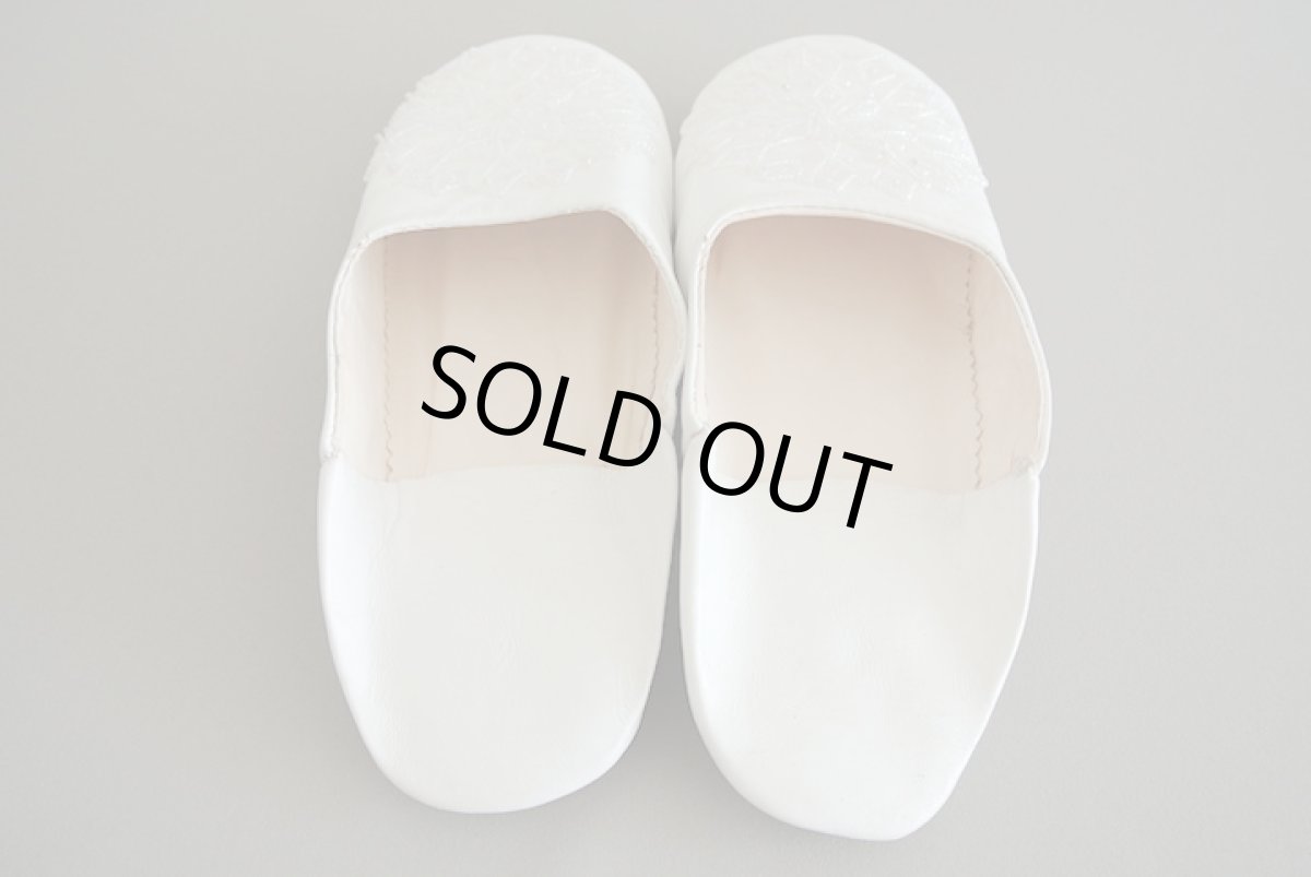 画像6: バブーシュ・スパンコール（白×オーロラ）24〜25センチ　メール便可・ラッピング無料 (6)