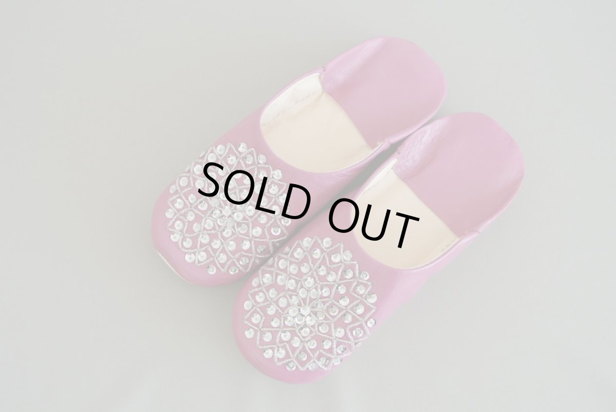 画像2: バブーシュ・スパンコール(あずき色)メール便可・ラッピング無料 (2)