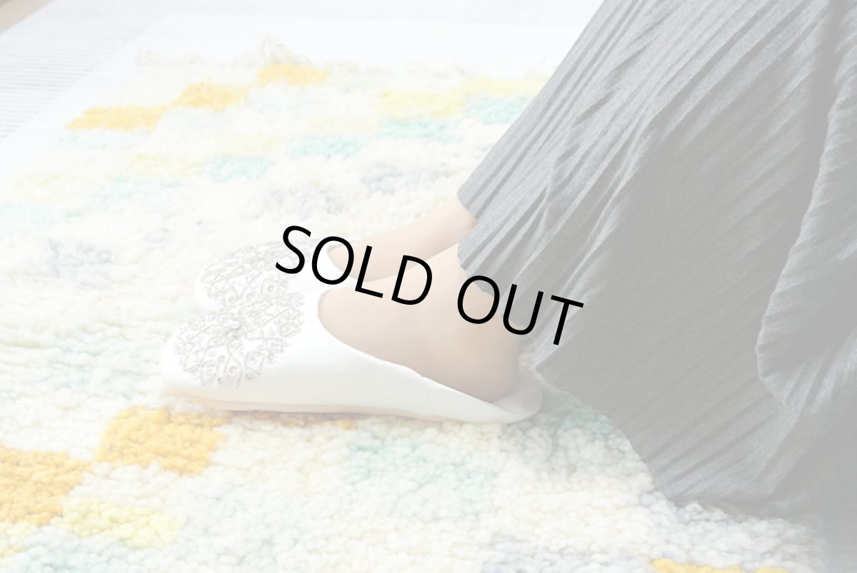 画像7: バブーシュ・スパンコール （ 白×シルバー）23〜24センチ メール便可・ラッピング無料 (7)