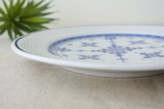 画像5: コセマ平皿：フェズ刺繍青・エンボス（直径20cm）COCEMA　未使用　希少　モロッコ陶器 (5)