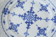 画像4: コセマ平皿：フェズ刺繍青・フリル（直径16cm）COCEMA　未使用　希少　モロッコ陶器 (4)