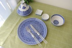 画像2: コセマボウル：青白タイル（直径12cm / ユーズド）COCEMA　希少　モロッコ陶器 (2)