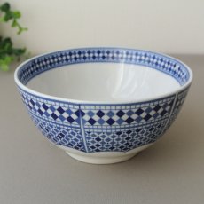 画像1: コセマボウル：青白タイル（直径12cm / ユーズド）COCEMA　希少　モロッコ陶器 (1)