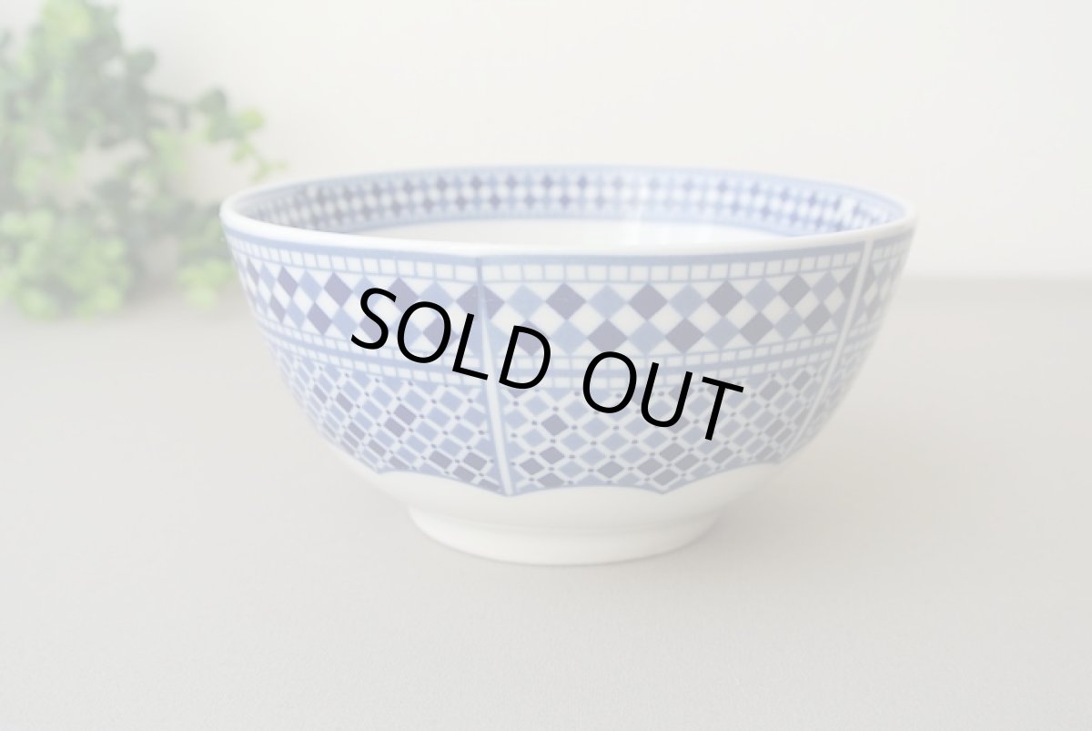 画像3: コセマボウル：青白タイル（直径12cm / ユーズド）COCEMA　希少　モロッコ陶器 (3)