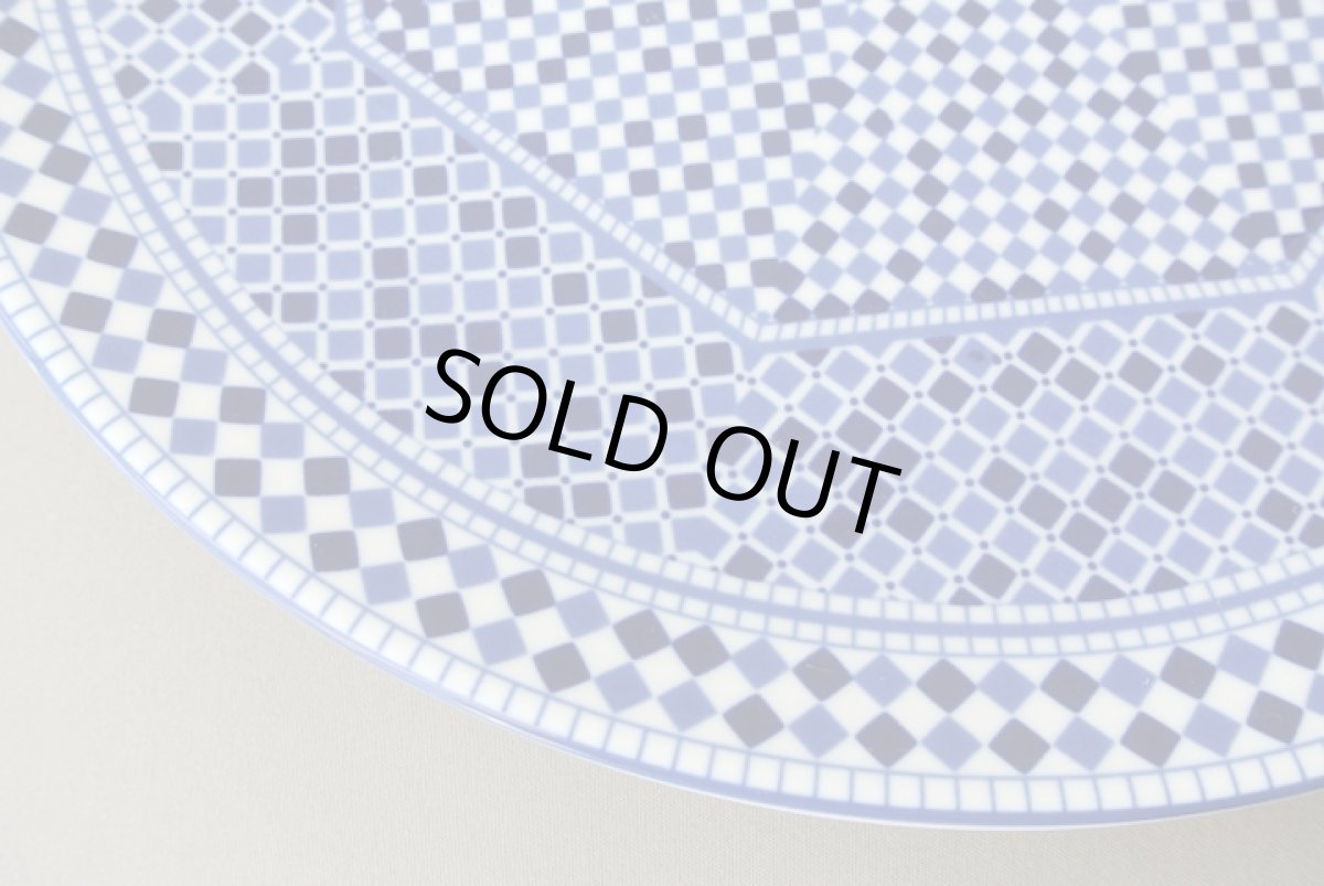 画像4: 【ご予約のお客様専用】コセマ平皿：青白タイル（直径25.5cm / ユーズド）COCEMA　希少　モロッコ陶器 (4)