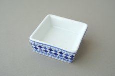 画像3: コセマ豆皿（角）：青白タイル（6×6cm / ユーズド）COCEMA　希少　モロッコ陶器 (3)