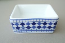 画像4: コセマ豆皿（角）：青白タイル（6×6cm / ユーズド）COCEMA　希少　モロッコ陶器 (4)