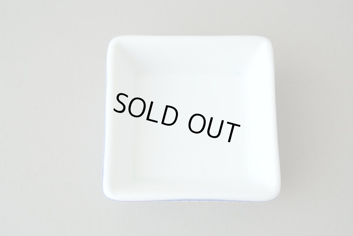 画像5: コセマ豆皿（角）：青白タイル（6×6cm / ユーズド）COCEMA　希少　モロッコ陶器 (5)