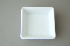画像5: コセマ豆皿（角）：青白タイル（6×6cm / ユーズド）COCEMA　希少　モロッコ陶器 (5)