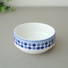 画像1: コセマ豆皿（丸）：青白タイル（直径7cm / ユーズド）COCEMA　希少　モロッコ陶器 (1)
