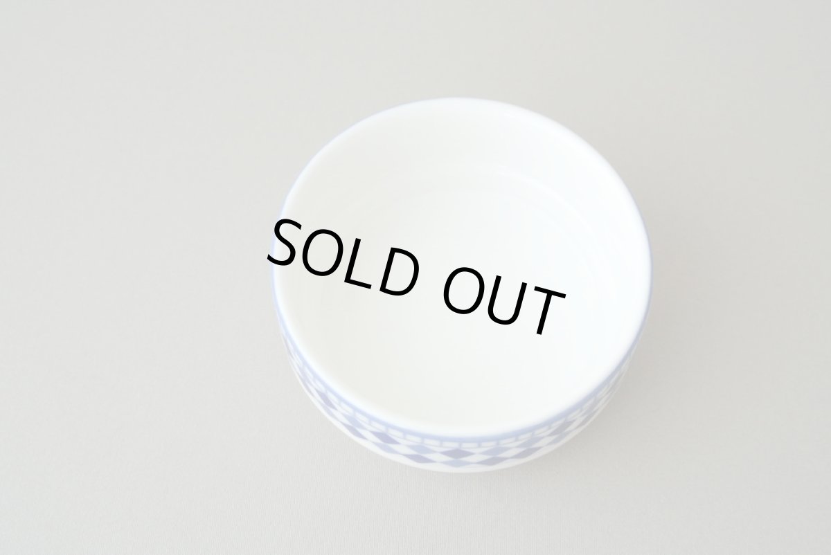 画像4: コセマ豆皿（丸）：青白タイル（直径7cm / ユーズド）COCEMA　希少　モロッコ陶器 (4)