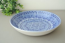 画像3: コセマ深皿：青白タイル（直径20cm / ユーズド）COCEMA　希少　モロッコ陶器 (3)