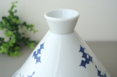 画像4: コセマタジン鍋：フェズ刺繍風B（ユーズド）COCEMA　希少　モロッコ陶器 (4)