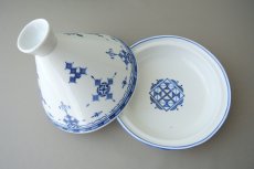 画像6: コセマタジン鍋：フェズ刺繍風B（ユーズド）COCEMA　希少　モロッコ陶器 (6)