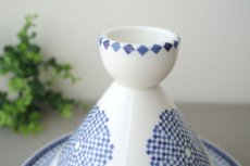 画像3: 【アウトレット】コセマタジン鍋：青白タイルC（ユーズド）COCEMA　希少　モロッコ陶器 (3)