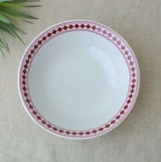 画像1: コセマボウル：タイル赤（直径14cm）COCEMA　未使用　希少　モロッコ陶器 (1)