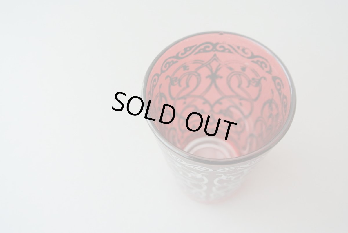 画像4: モロッコミントティーグラス|タルーダント(色グラス / 模様シルバー) (4)