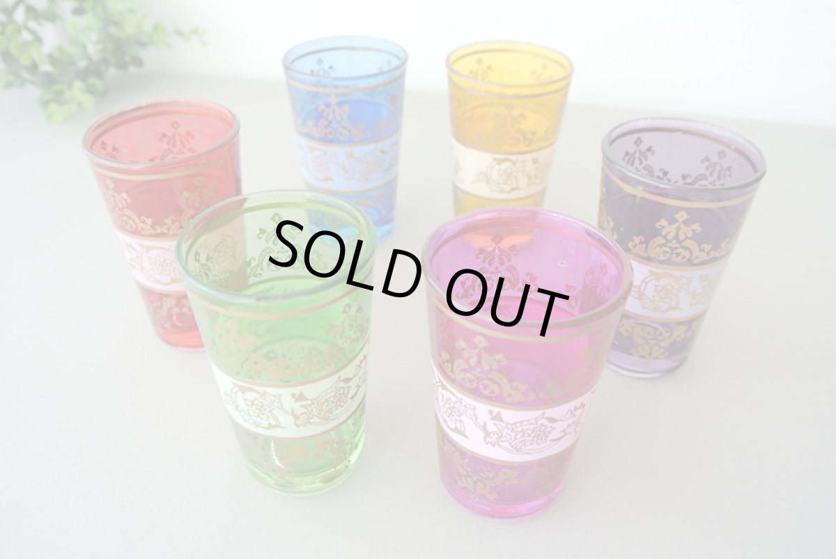 画像2: モロッコミントティーグラス｜アガディール（色グラス ） (2)