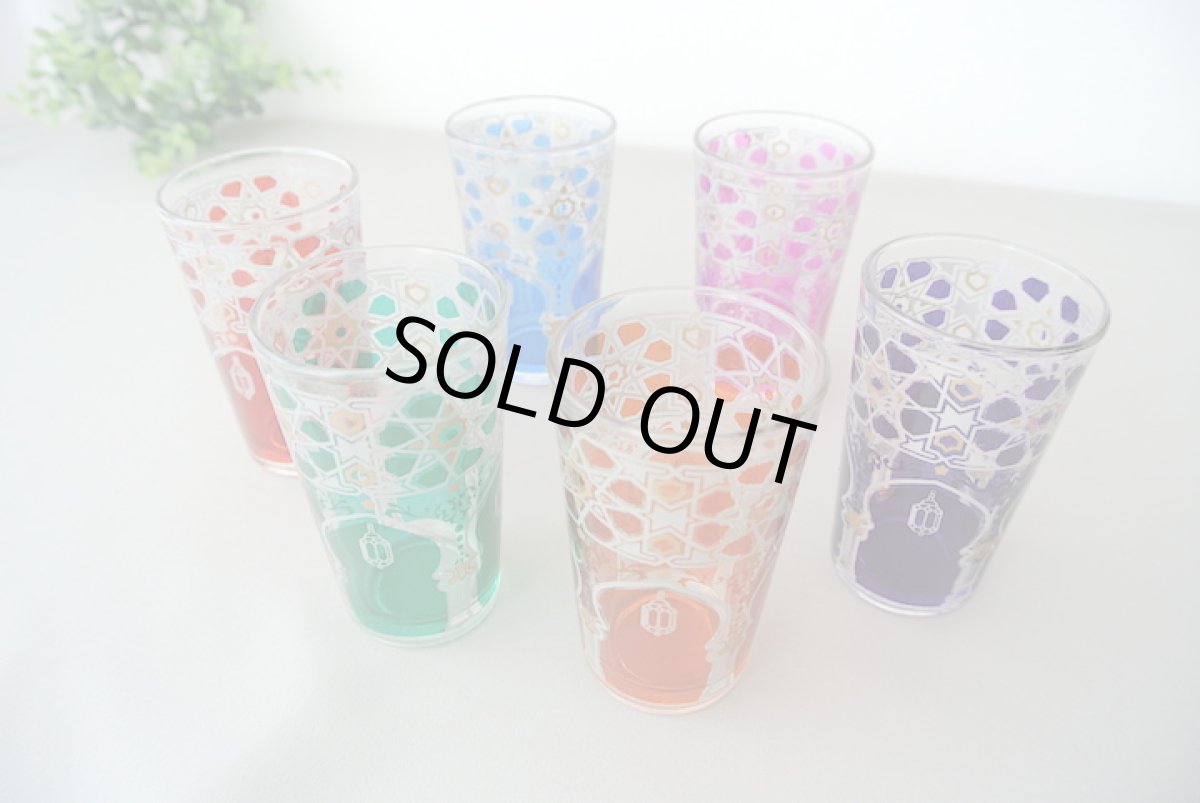 画像2: モロッコミントティーグラス｜ラバト（色グラス） (2)