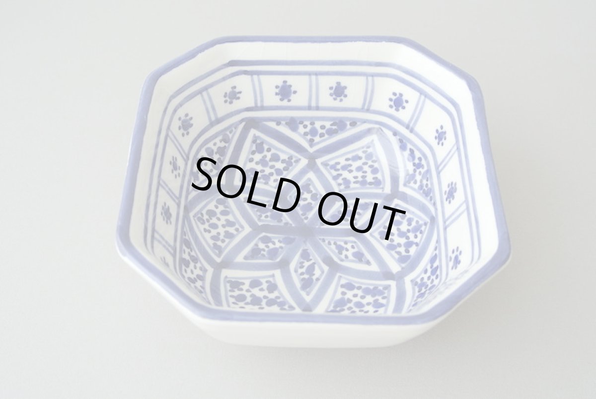 画像3: 陶製八角小鉢(チュニジアSLAMA製) 器 小物入れ (3)