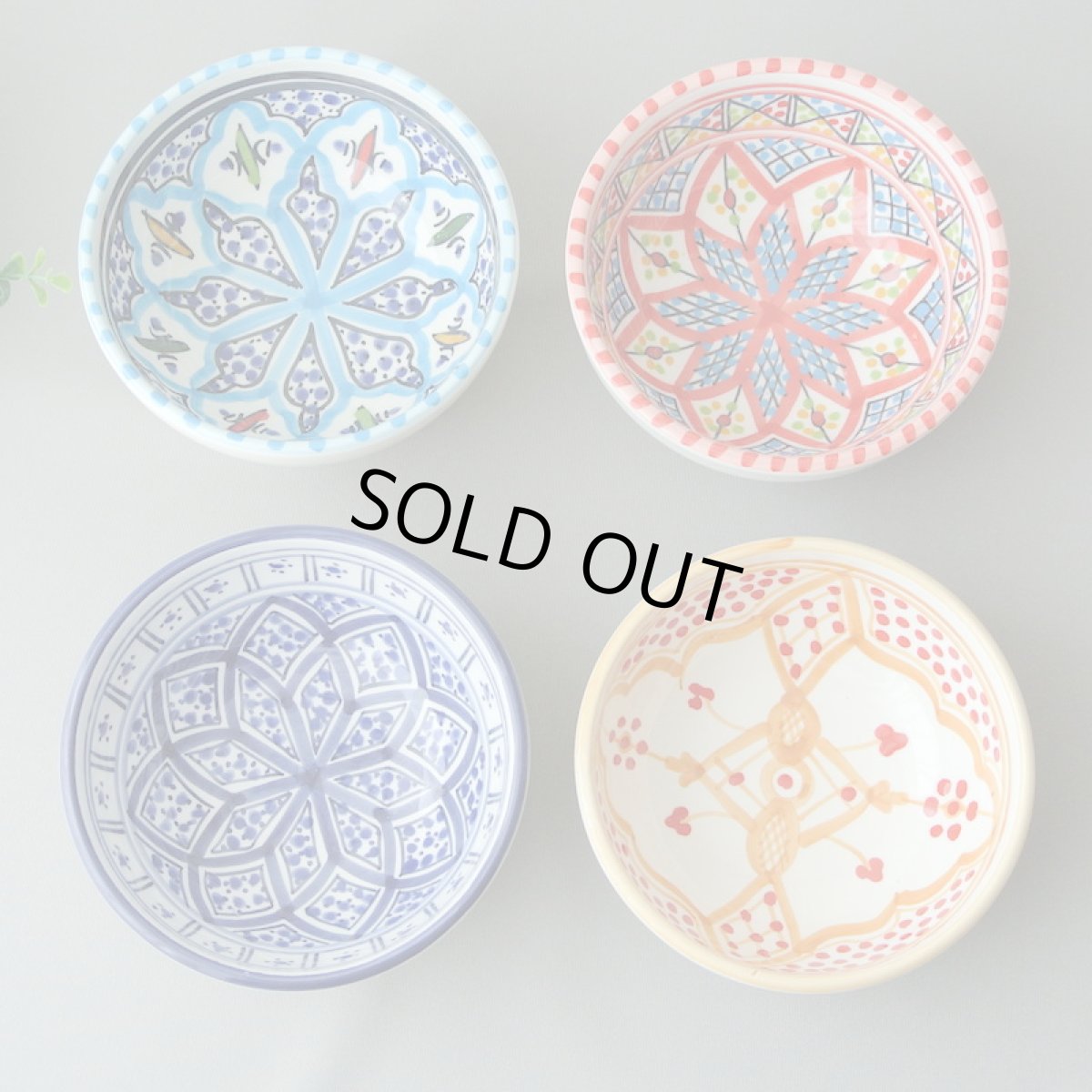 画像1: 陶製ボウル（チュニジアSLAMA製）カップ　椀 (1)