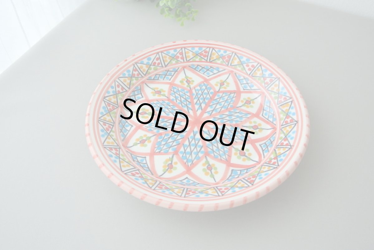 画像3: 陶製丸皿｜赤（チュニジアSLAMA製） (3)